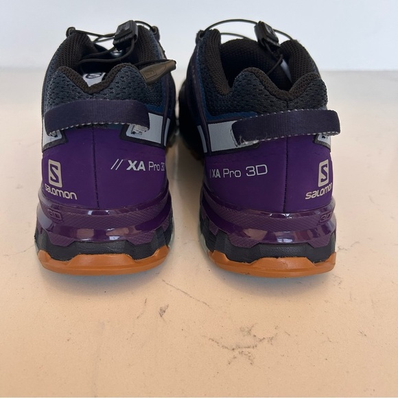 Salomon XA Pro 3D V8 Trail Poseidon  Violet Indigo Blue Hiking Shoes Women's 10 - Picture 3 of 8